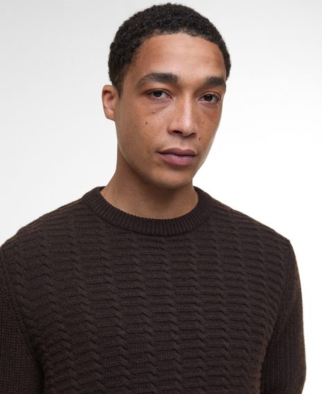 Barbour Cleveland Crew Neck Jumper — Dark Oak