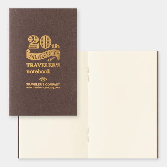 Traveler's Notebook Card Size 20th Anniversary Set — Brown