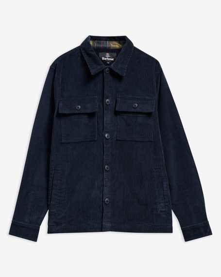 Barbour Tartan Trimmed Cord Overshirt