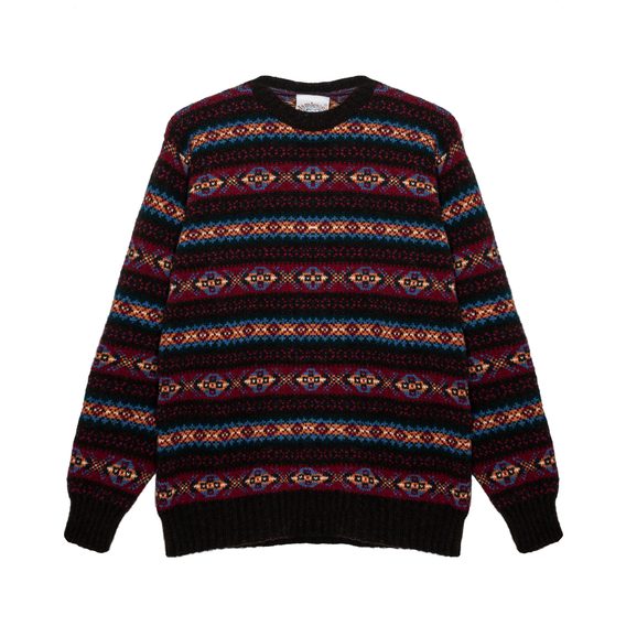 Jamieson's Fair Isle Jumper — Bordeaux