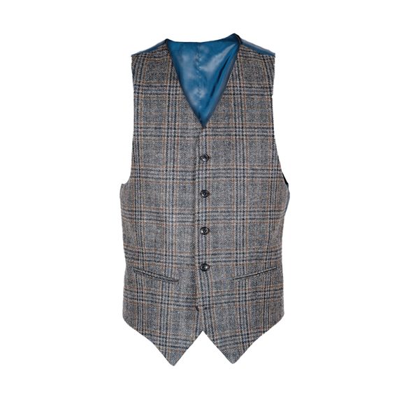 Tweedová vesta Walker Slater Martin - Grey Prince of Wales Check