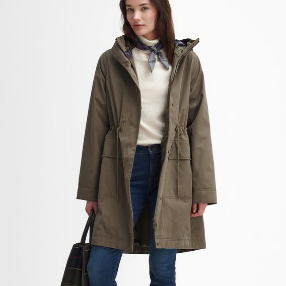 Barbour Bowlees Waterproof Jacket — Winter Moss