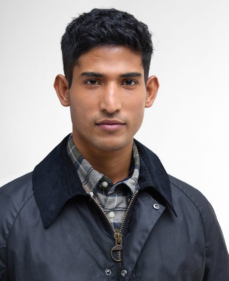 Barbour Ashby Wax Jacket — Navy