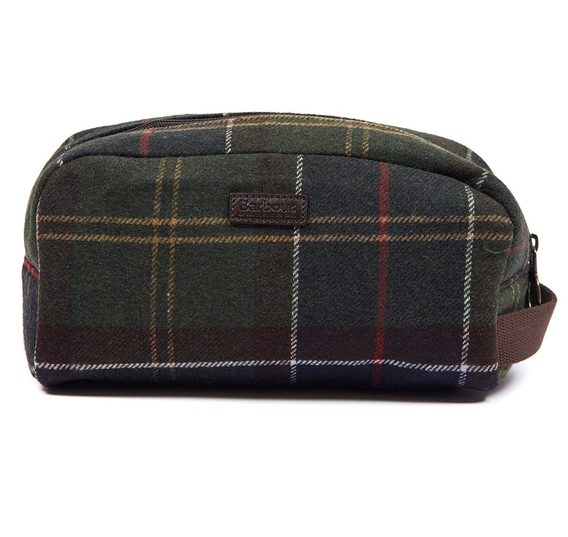 Toaletní taška Barbour s klasickým tartanovým vzorem