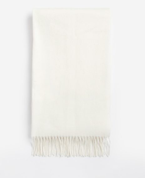 Barbour Lambswool Wrap Scarf — Cream