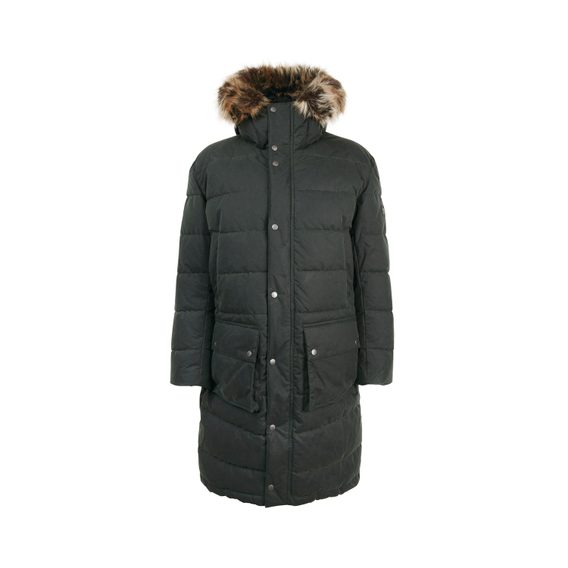 Barbour International Dowanside Wax Parka Jacket — Sage