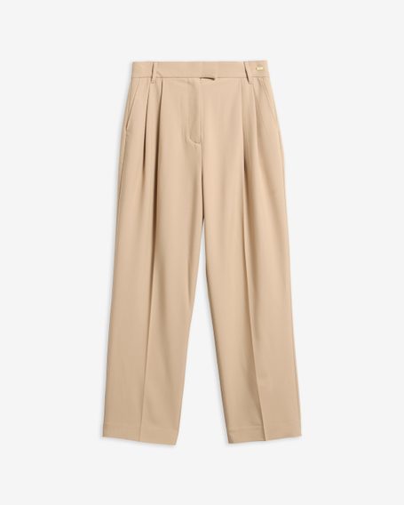 Barbour Fawne Straight-Leg Trousers — Beige