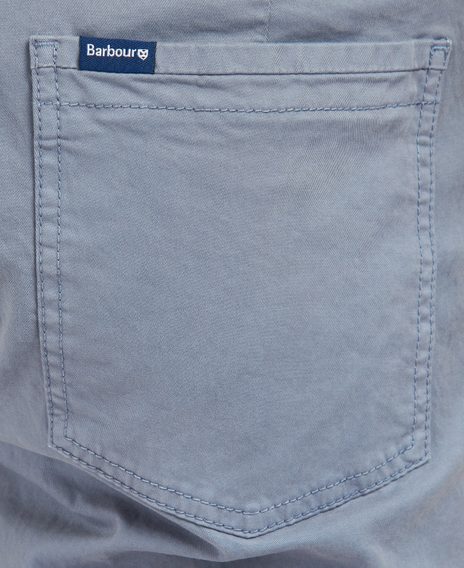 Barbour Overdyed Twill Shorts — Washed Blue