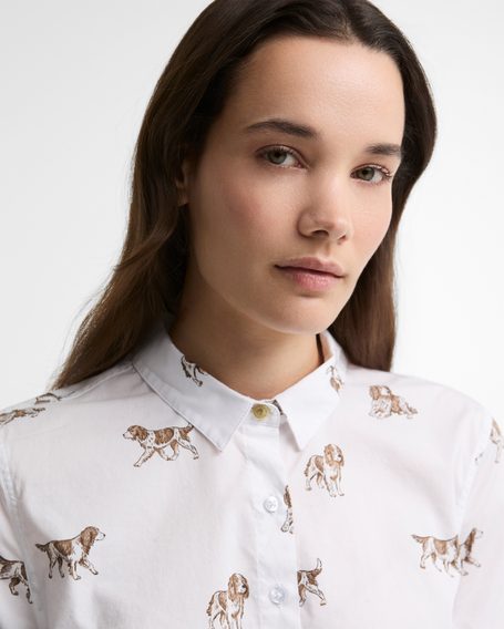 Barbour Brambles Tailored Shirt — Spaniel Print
