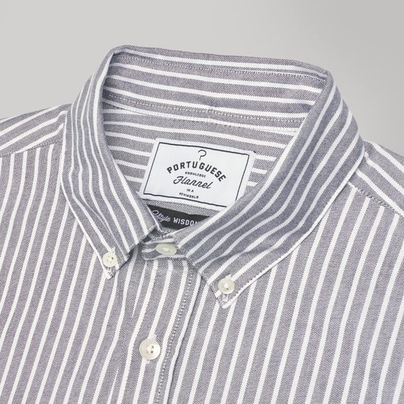 Portuguese Flannel Belavista Stripe — Black