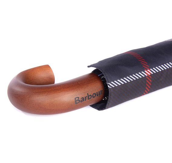 Skládací tartanový deštník Barbour
