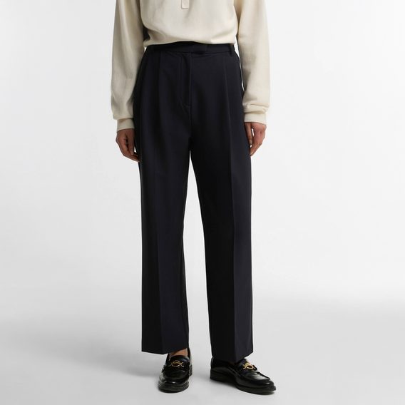Barbour Fawne Straight-Leg Trousers — Beige