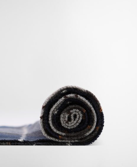 Barbour Galingale Tartan Scarf — Grey Midnight Tartan