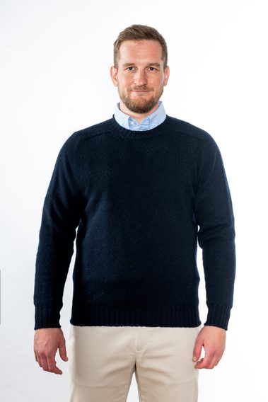 Jamieson's Saddle Shoulder Jumper — Navy