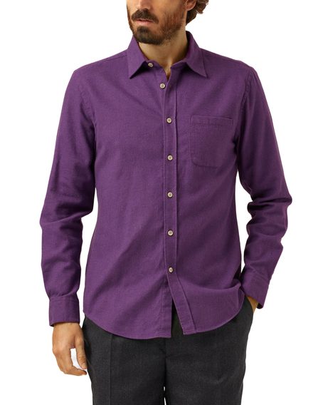 Flanelová košile Portuguese Flannel Teca - Purple