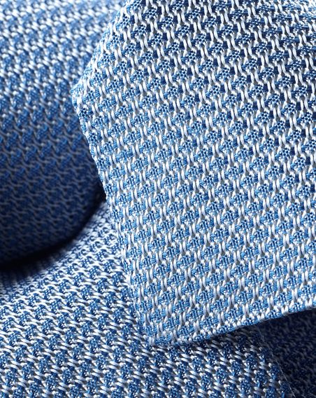 Charles Tyrwhitt Silk Grenadine Italian Tie — Light Blue