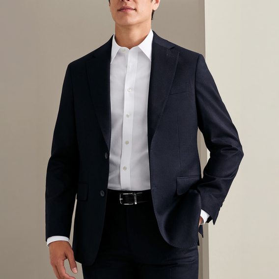 Charles Tyrwhitt Italian Flannel Suit Jacket — Navy