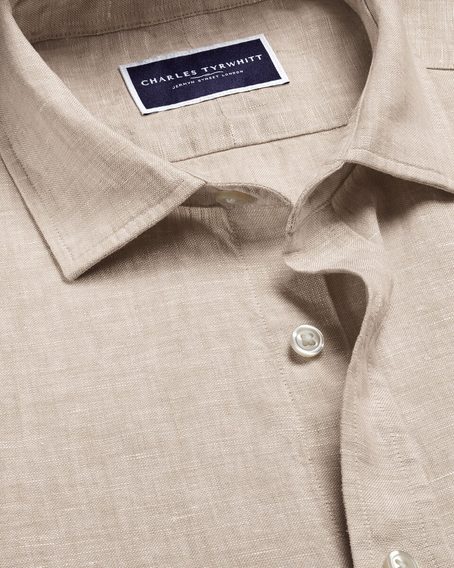 Charles Tyrwhitt Pure Linen Shirt — Oatmeal