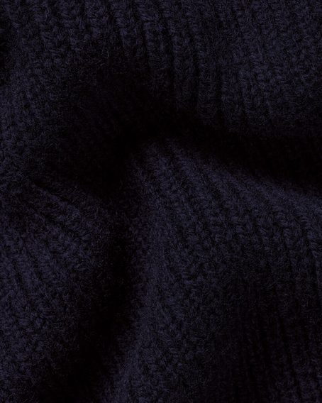 Charles Tyrwhitt Pure Merino Chunky Roll Neck Jumper — Navy