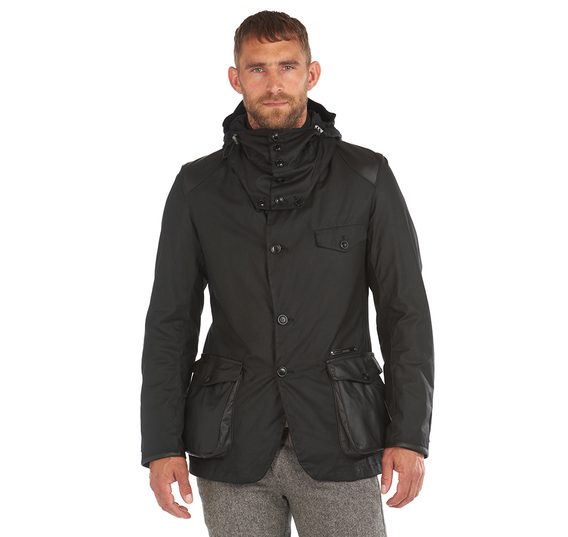 Voskovaná bunda Barbour Gold Standard Supa-Commander - černá