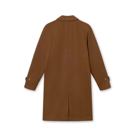 forét Shelter Long Wool Coat — Brown