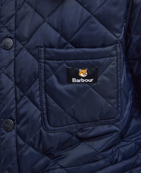 Barbour × Maison Kitsuné Kenning Quilted Jacket — Classic Navy