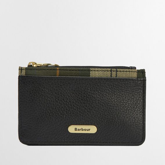 Barbour Alder Leather Card Holder — Black