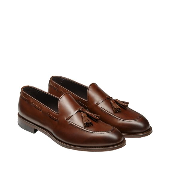 Charles Tyrwhitt Leather Tassel Loafers — Chestnut Brown