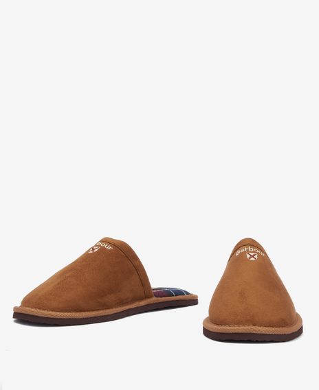 Barbour Everitt Mule Slippers — Camel