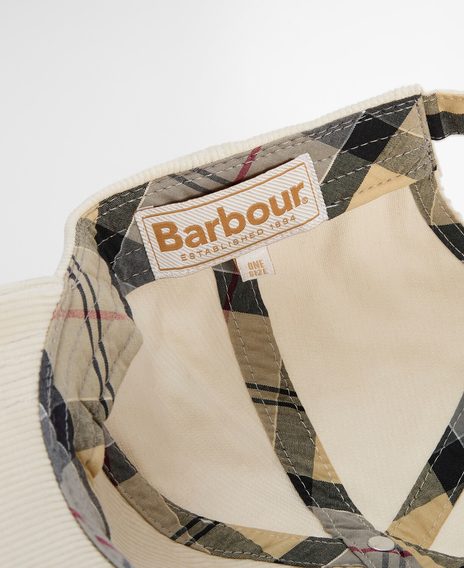 Barbour Oakley Cord Cap — Pearl