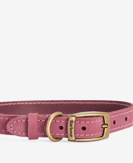 Barbour Leather Dog Collar — Classic Pink