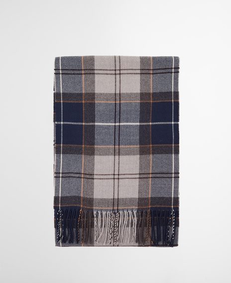 Barbour Galingale Tartan Scarf — Grey Midnight Tartan