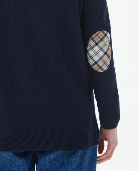 Barbour Pendle Knitted Jumper — Navy