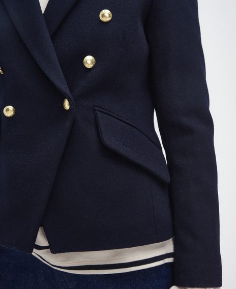 Barbour Darly Military Blazer — Navy
