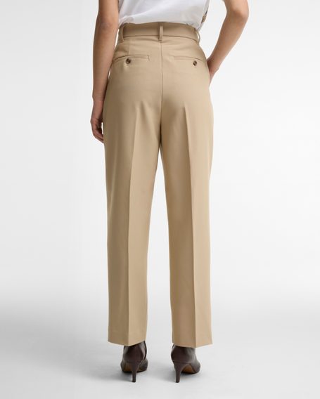 Barbour Fawne Straight-Leg Trousers — Beige