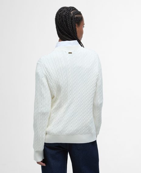 Barbour Hartland Crew Neck Jumper — Off-White