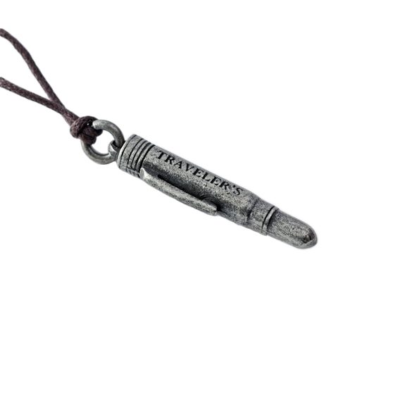 TRAVELER'S — Brass Pen Pewter Charm