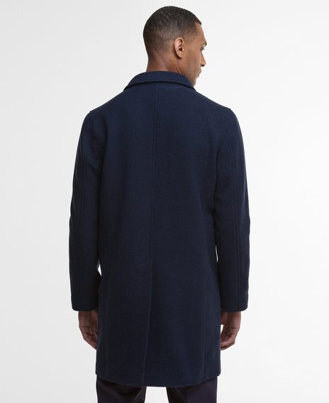 Barbour Kirkbridge Wool Coat — Navy