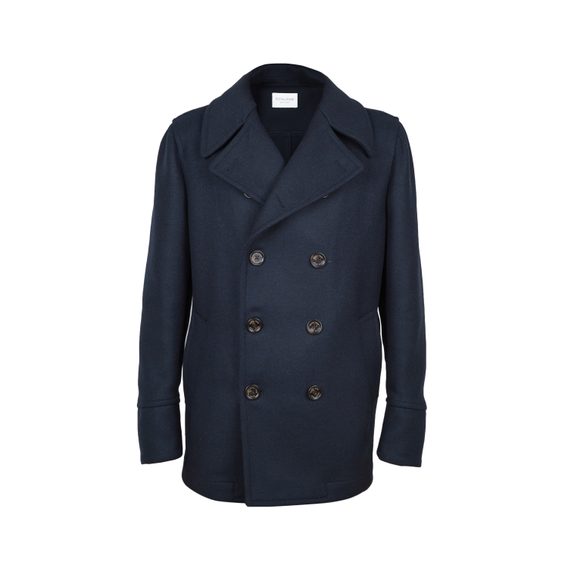 Vlněný peacoat Royal Row - navy