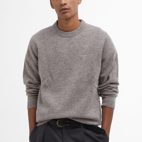 Barbour Tainsbury Crew Neck Jumper — Stone