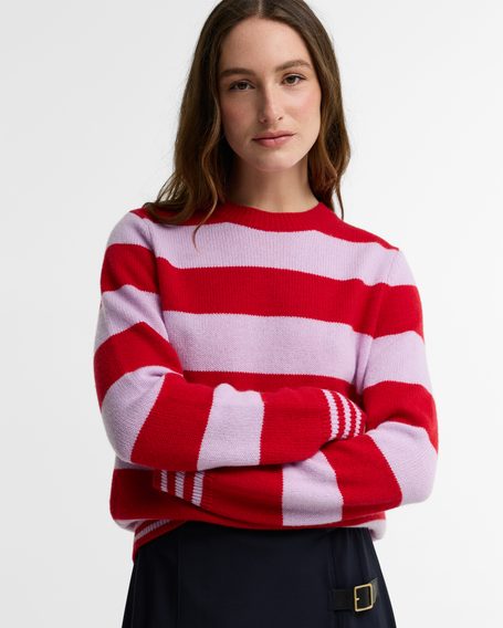 Barbour Woodhouse Striped Cashmere Blend Knitted Jumper