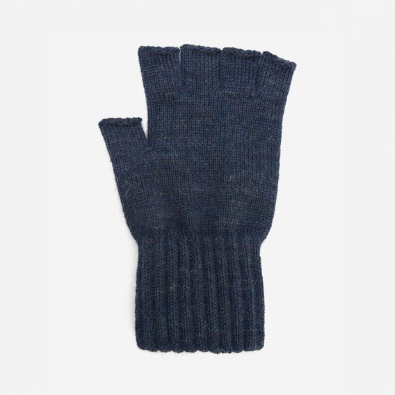 Barbour Fingerless Gloves — Navy