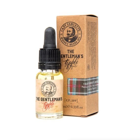 Olej na plnovous s vůní whisky Cpt. Fawcett Gentleman's Tipple (10 ml) - cestovní balení