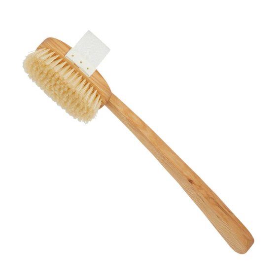 Kent FD3 — Luxury Ash Pure White Bristle Bath Brush