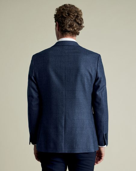 Charles Tyrwhitt Wool Twill Silk Jacket — Ink Blue