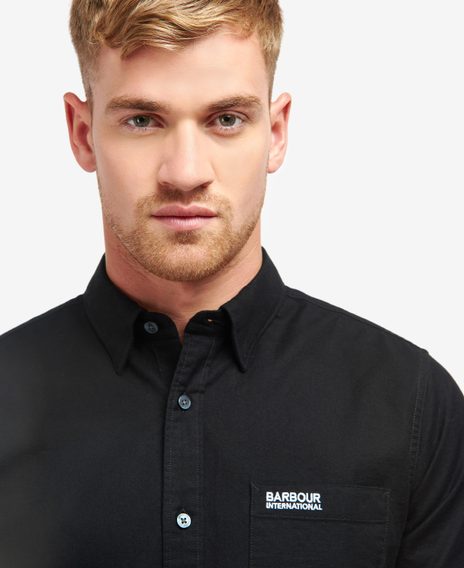 Barbour International Kinetic Tailored Shirt — Classic Black