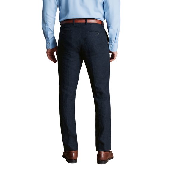 Charles Tyrwhitt Linen Pants — Dark Navy