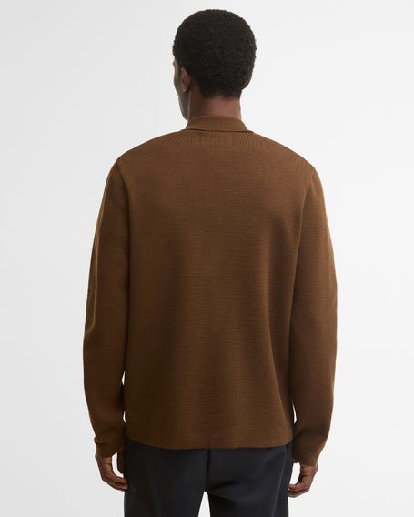 Barbour Florcombe Cardigan — Dark Sand