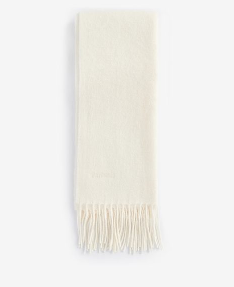 Barbour Lambswool Woven Scarf — Cream