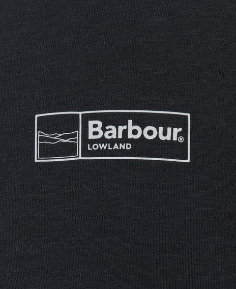 Bambusové tričko s dlouhým rukávem Barbour Lowland L/S Tee - Black